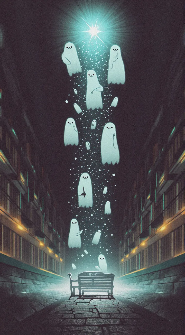 ai character: Ghost Town..  background