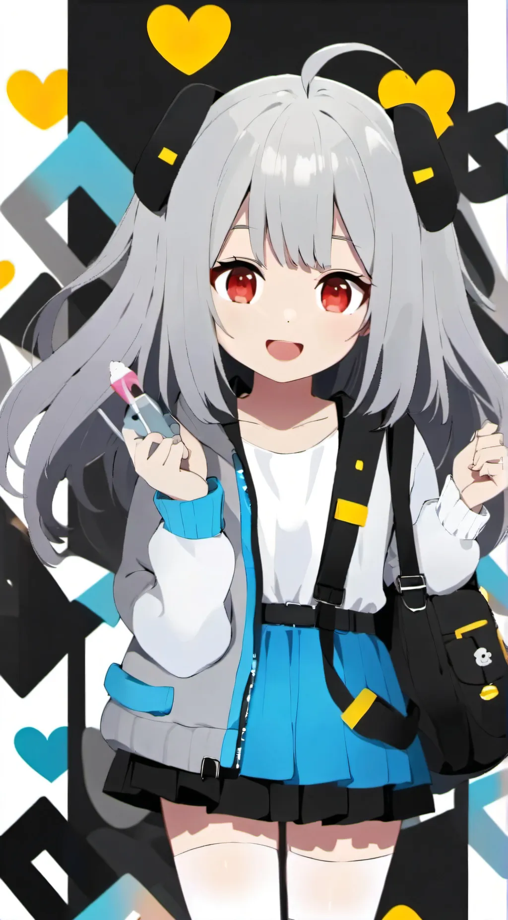 ai character: Crazy girl  background