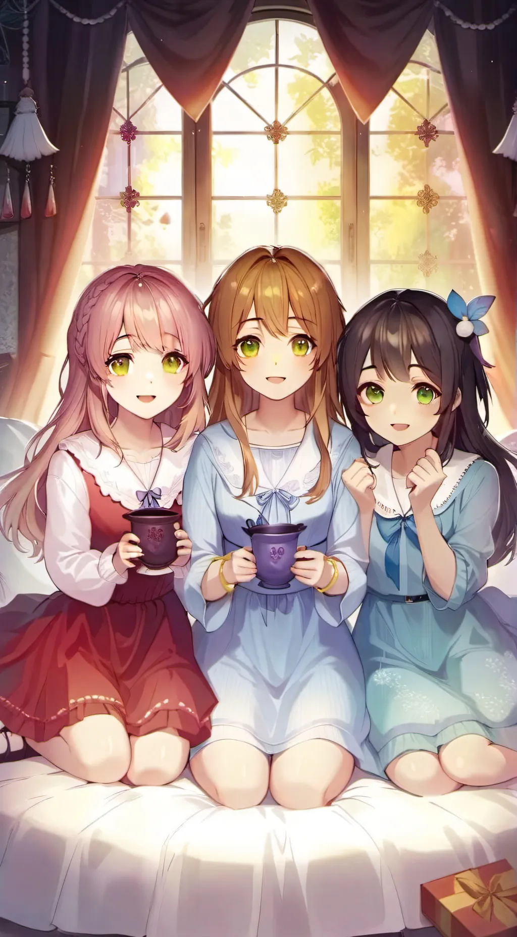 ai character: Girl's Sleepover  background