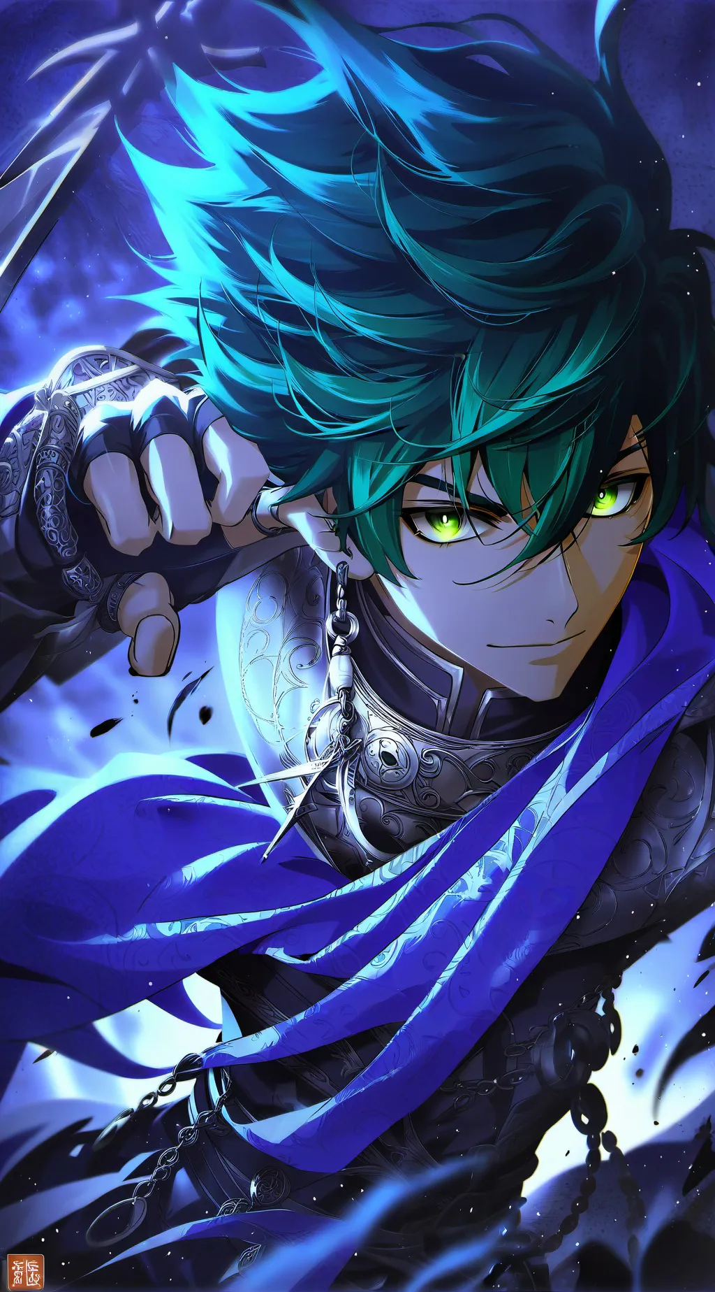 ai character: Spiky background