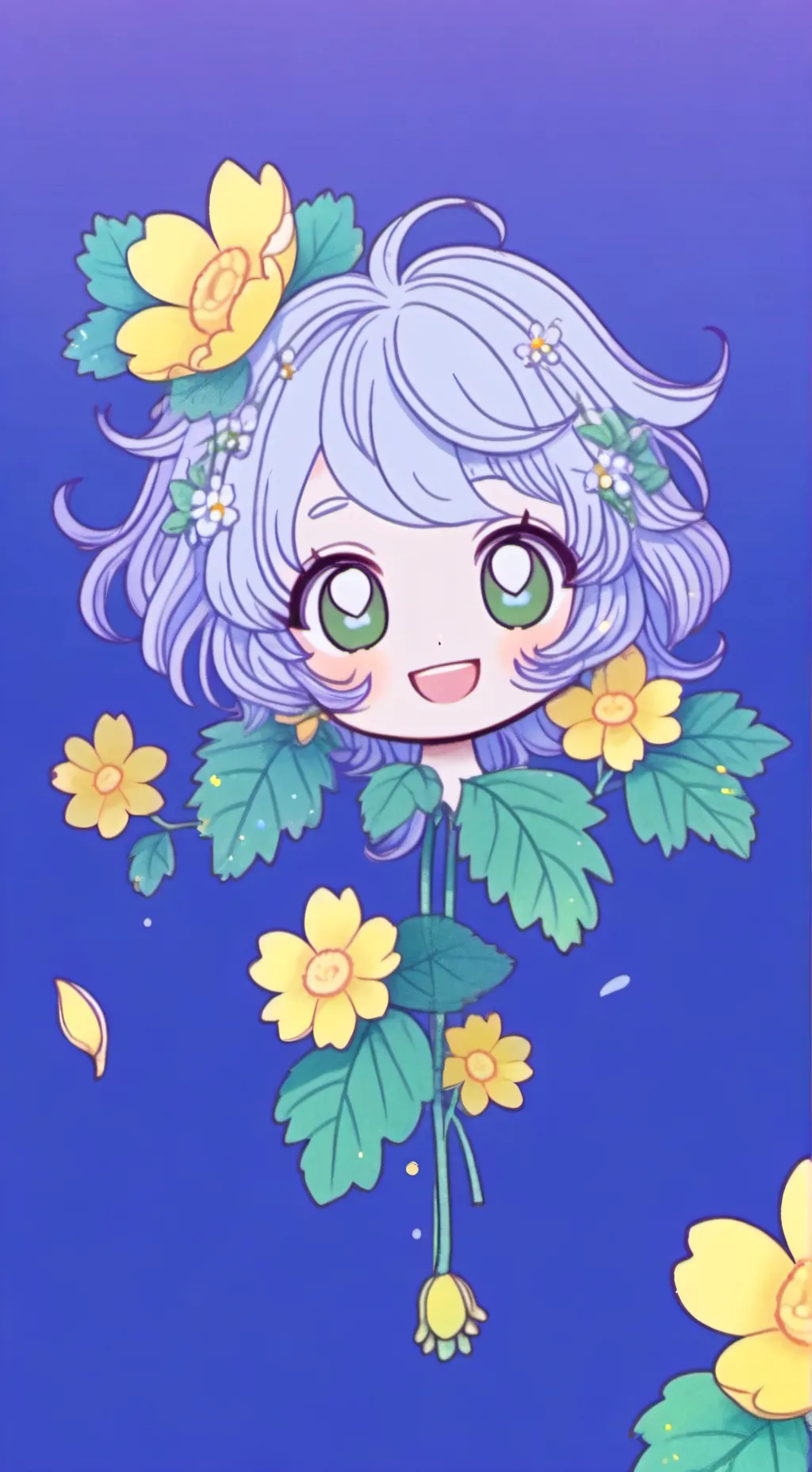 ai character: Girl flowey v2 background