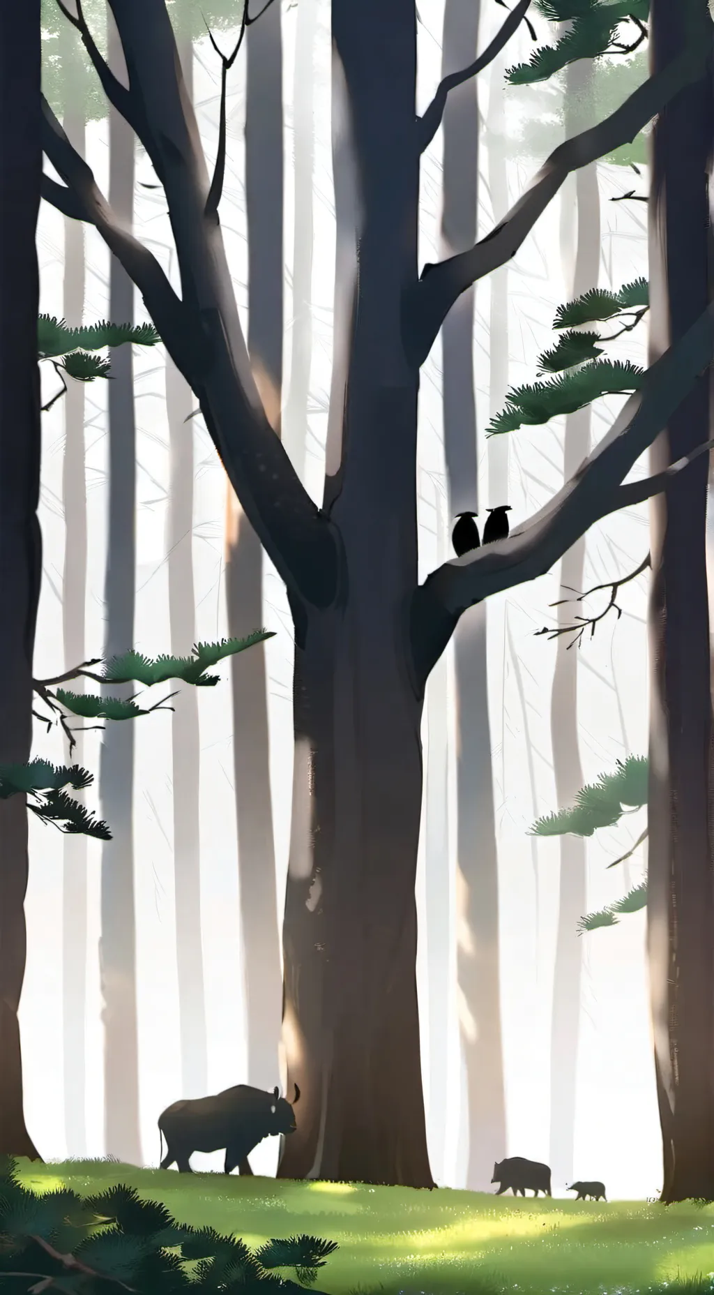 ai character: MHA camping background