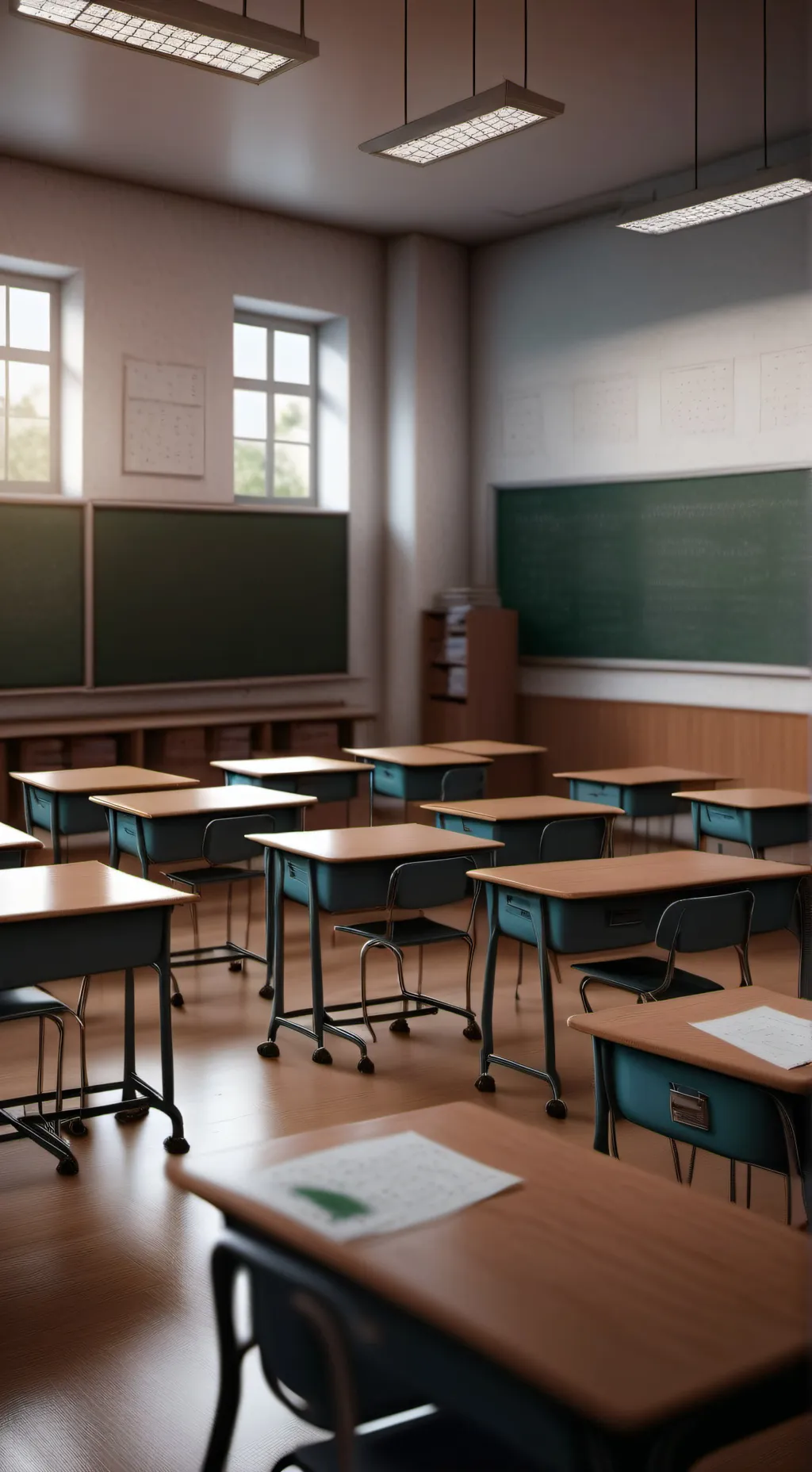 ai character: school lockdown  background