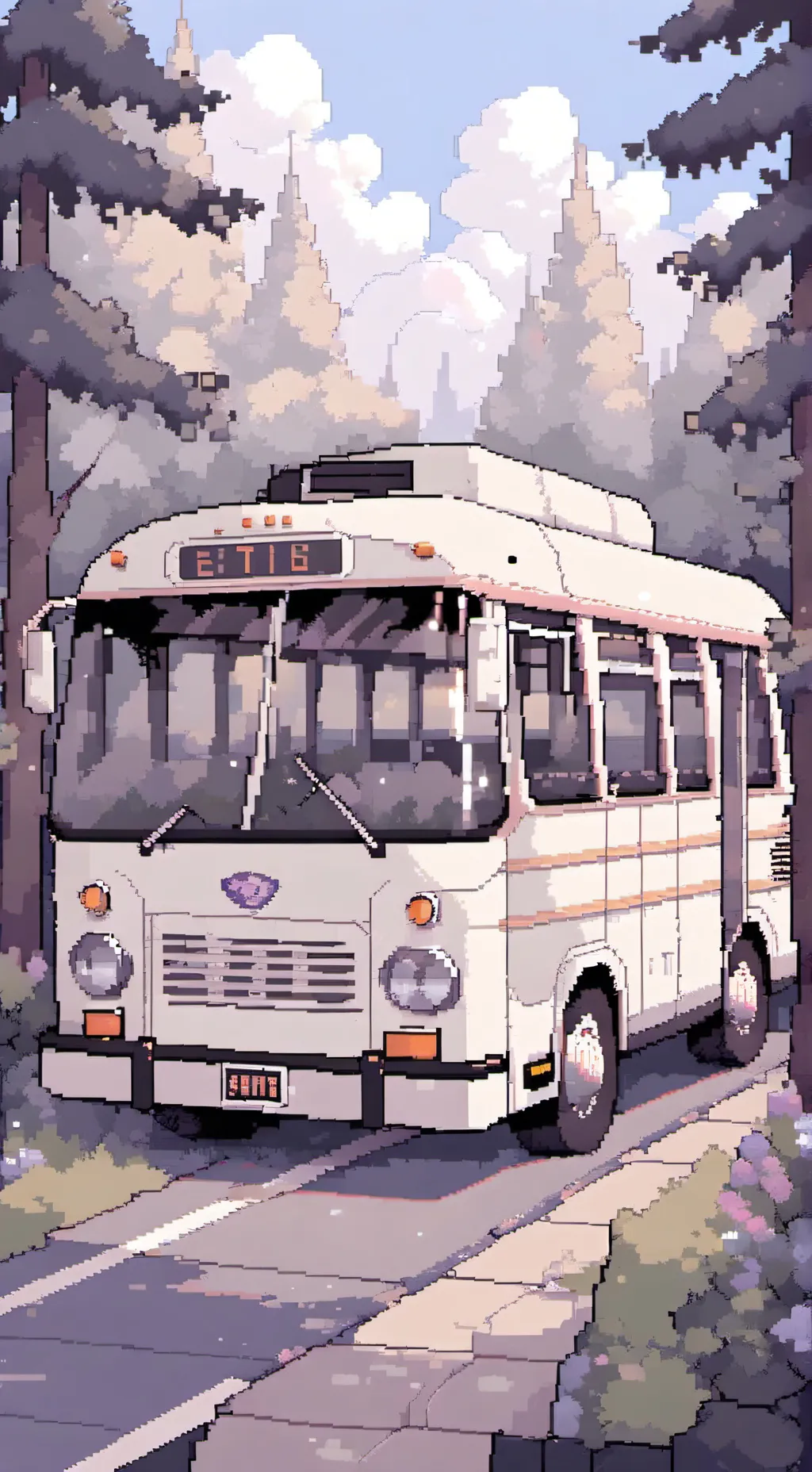 ai character: MHA road trip background