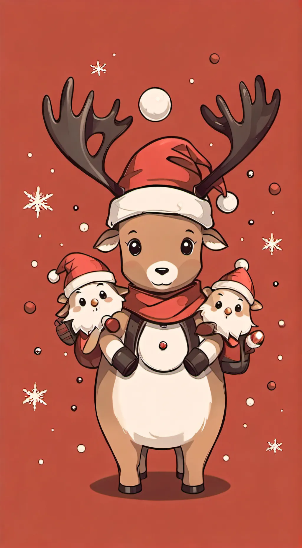ai character: Santas reindeer background