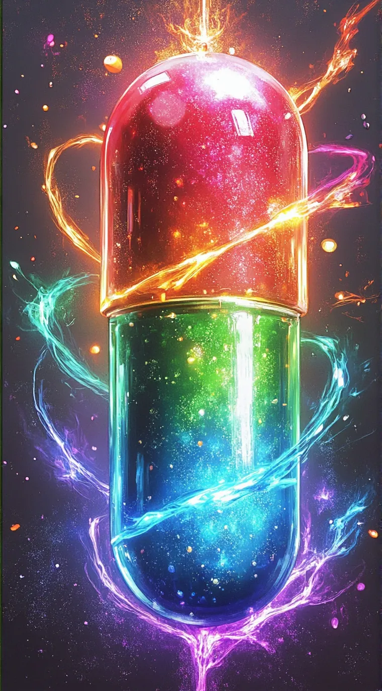 ai character: ELEMENTAL PILL background