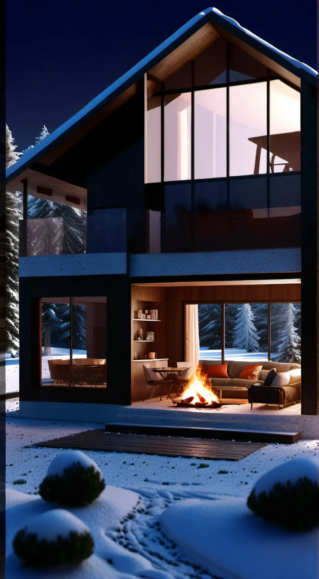 ai character: KNY Snow day background