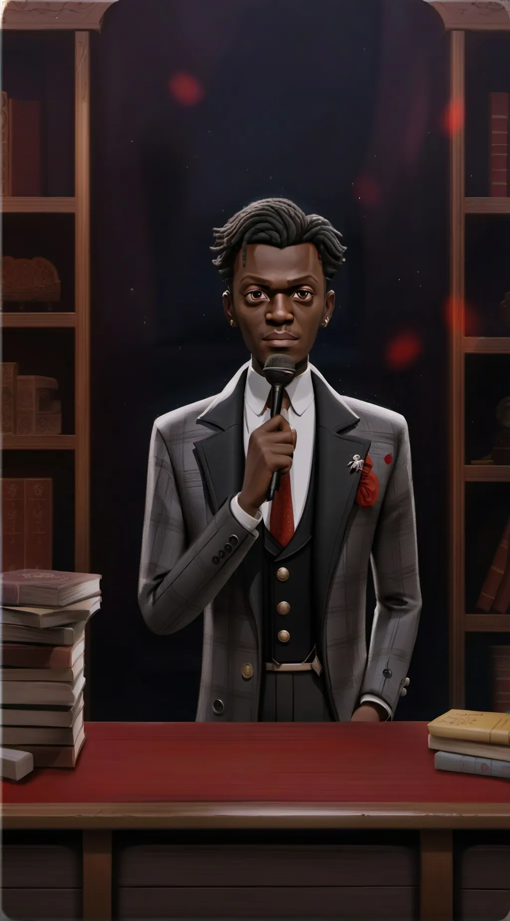 ai character: KSI  background