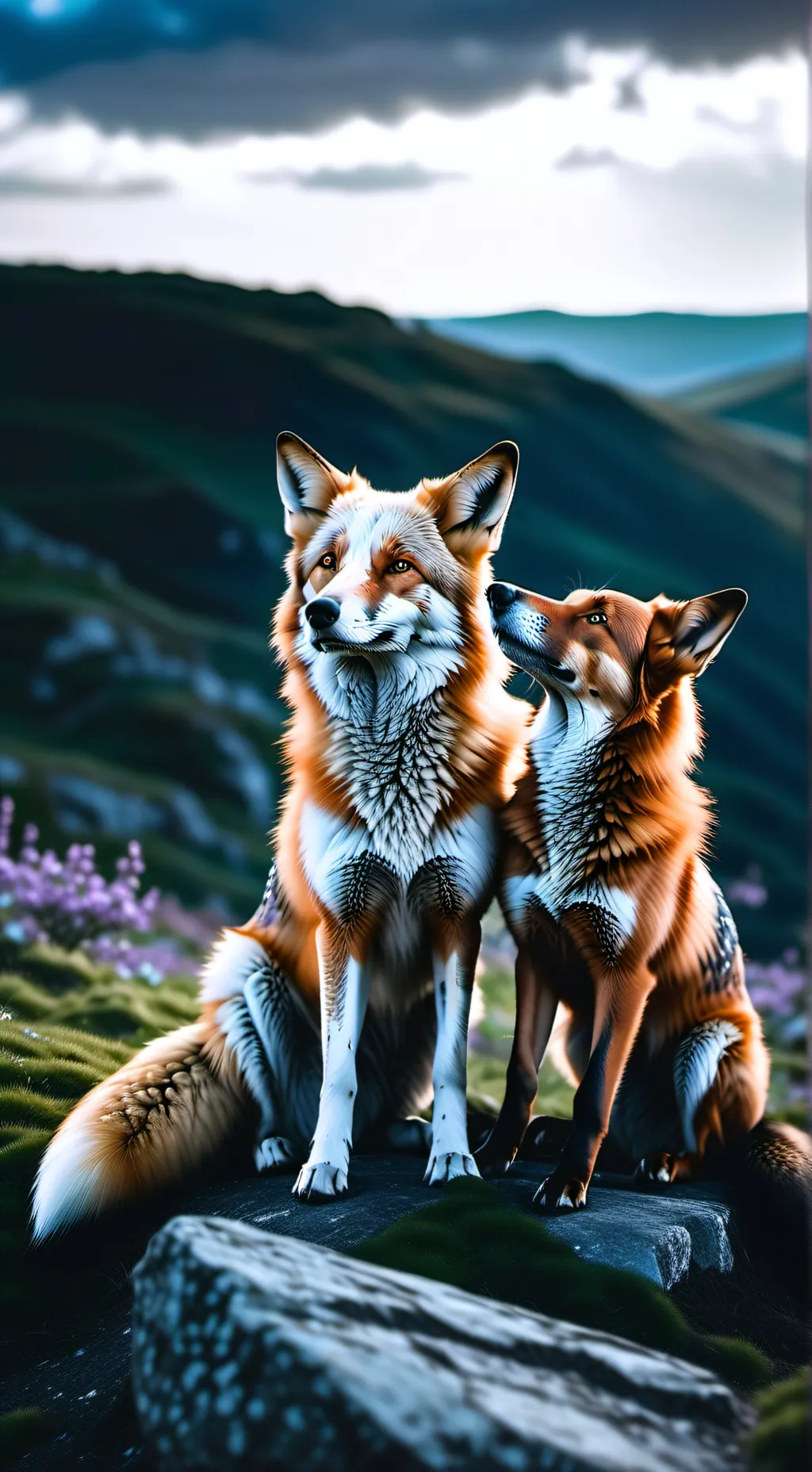 ai character: Fox and hounds background