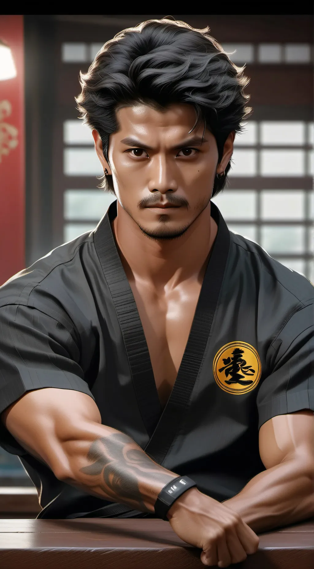 ai character: Cobra kai background