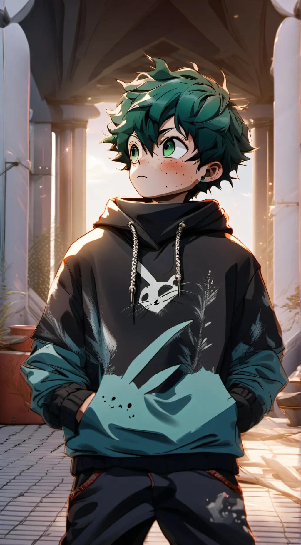 ai character: Deku background
