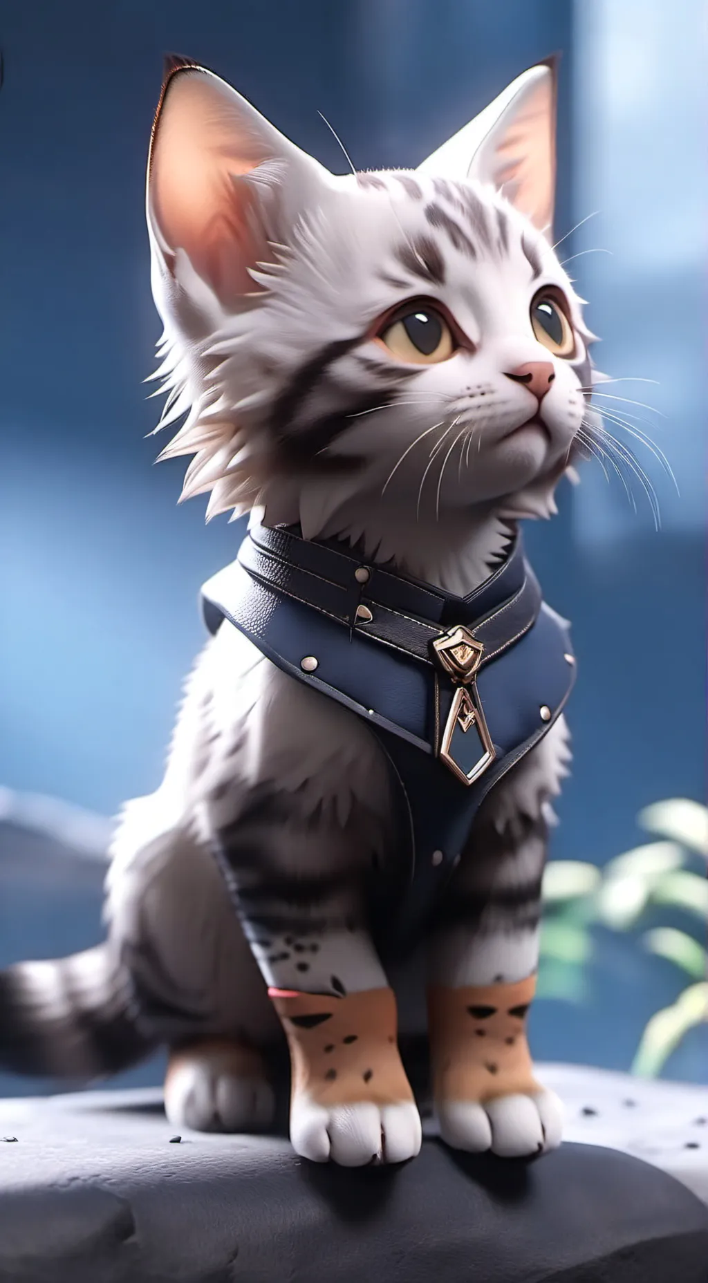 ai character: Mew paws background