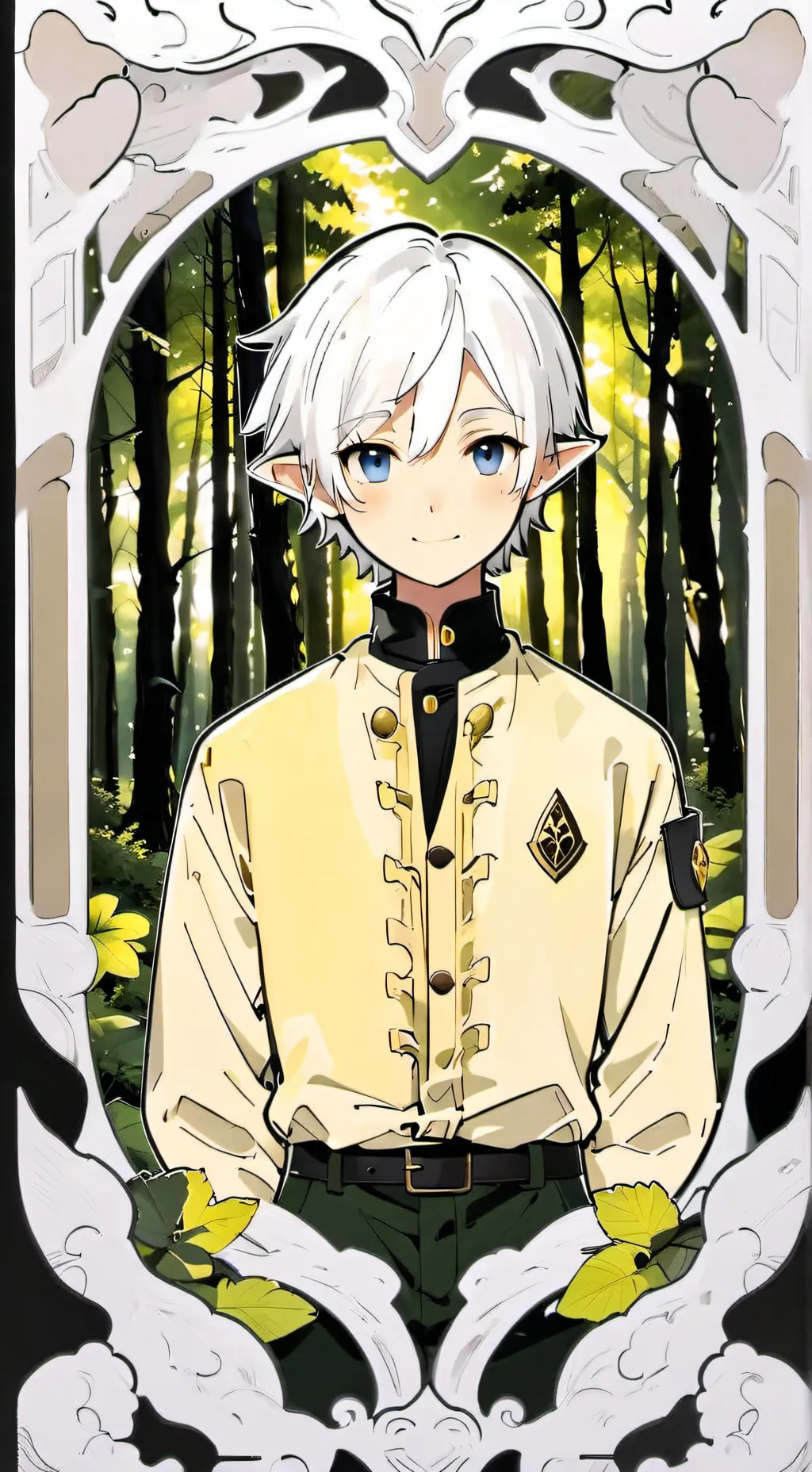 ai character: Flame background