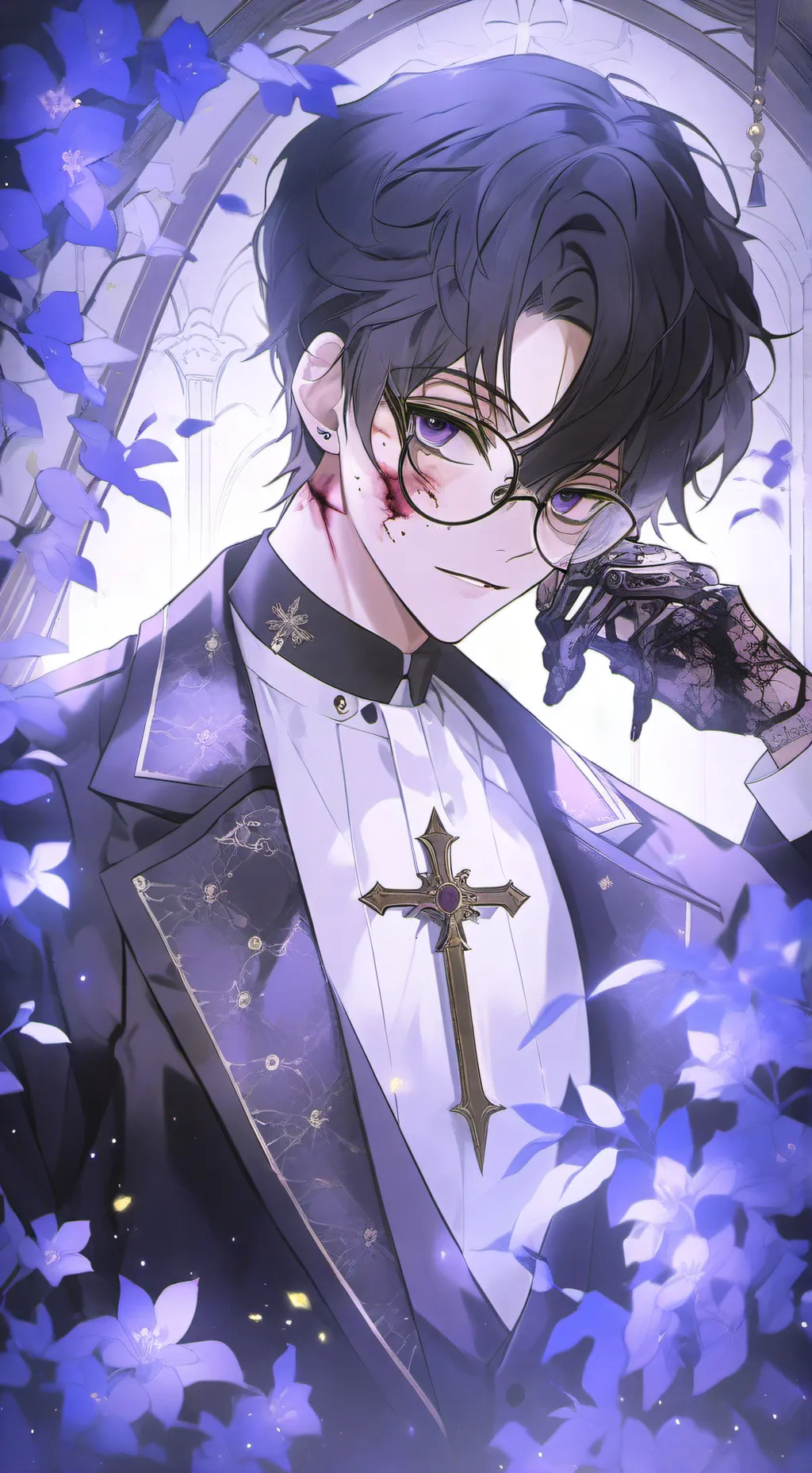 ai character: Father Caleb  background