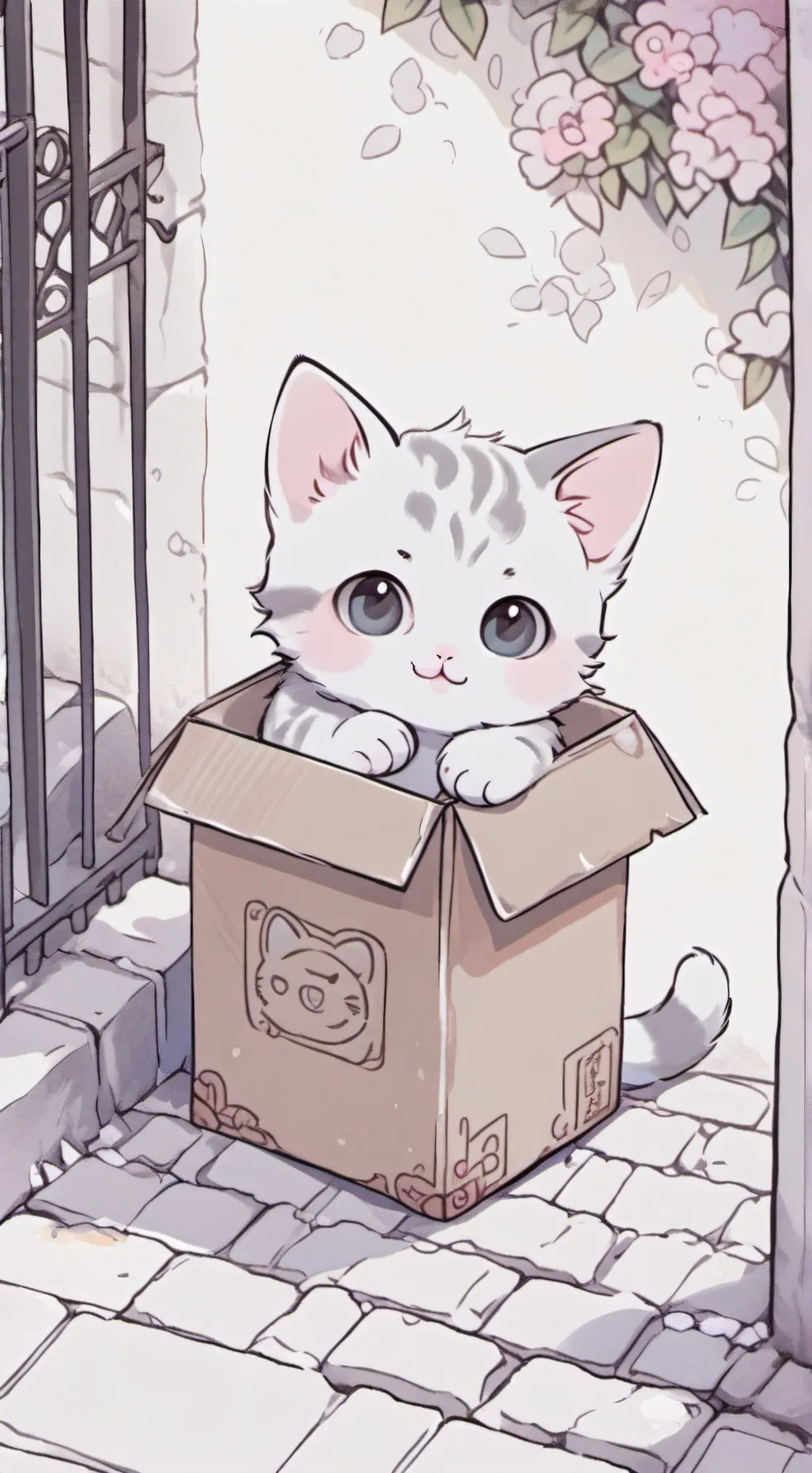 ai character: Gatito abandonado background