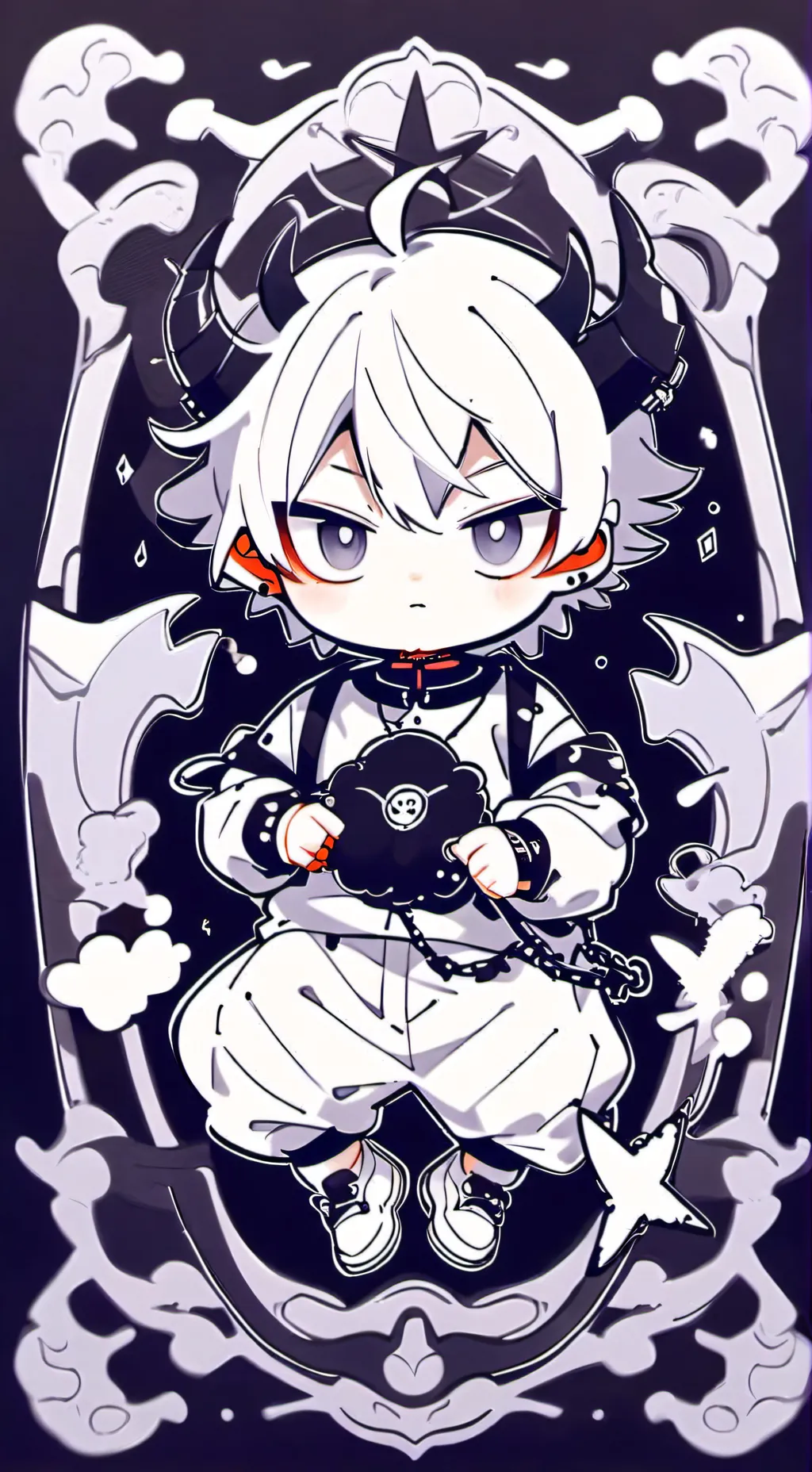 ai character: HH but your a baby background