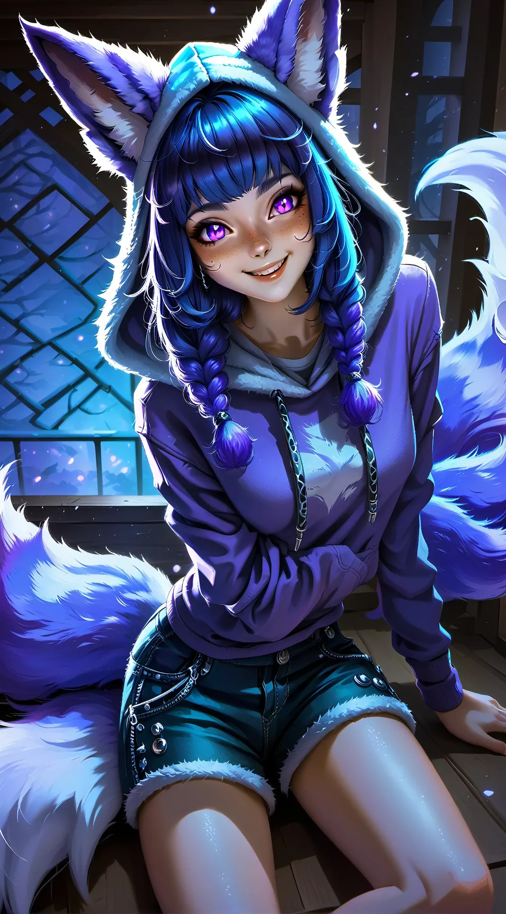 ai character: Lexi the Fox Furry background