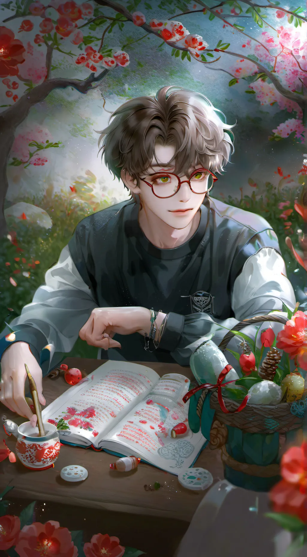 ai character: 💚🍀Elias🍀💚 background