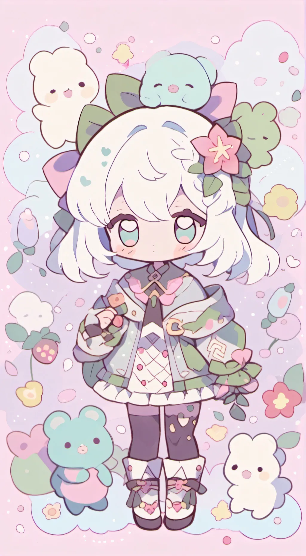 ai character: Enhypen Swim background