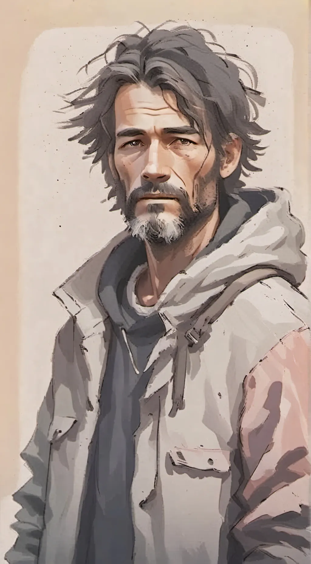 ai character: Homeless dude background