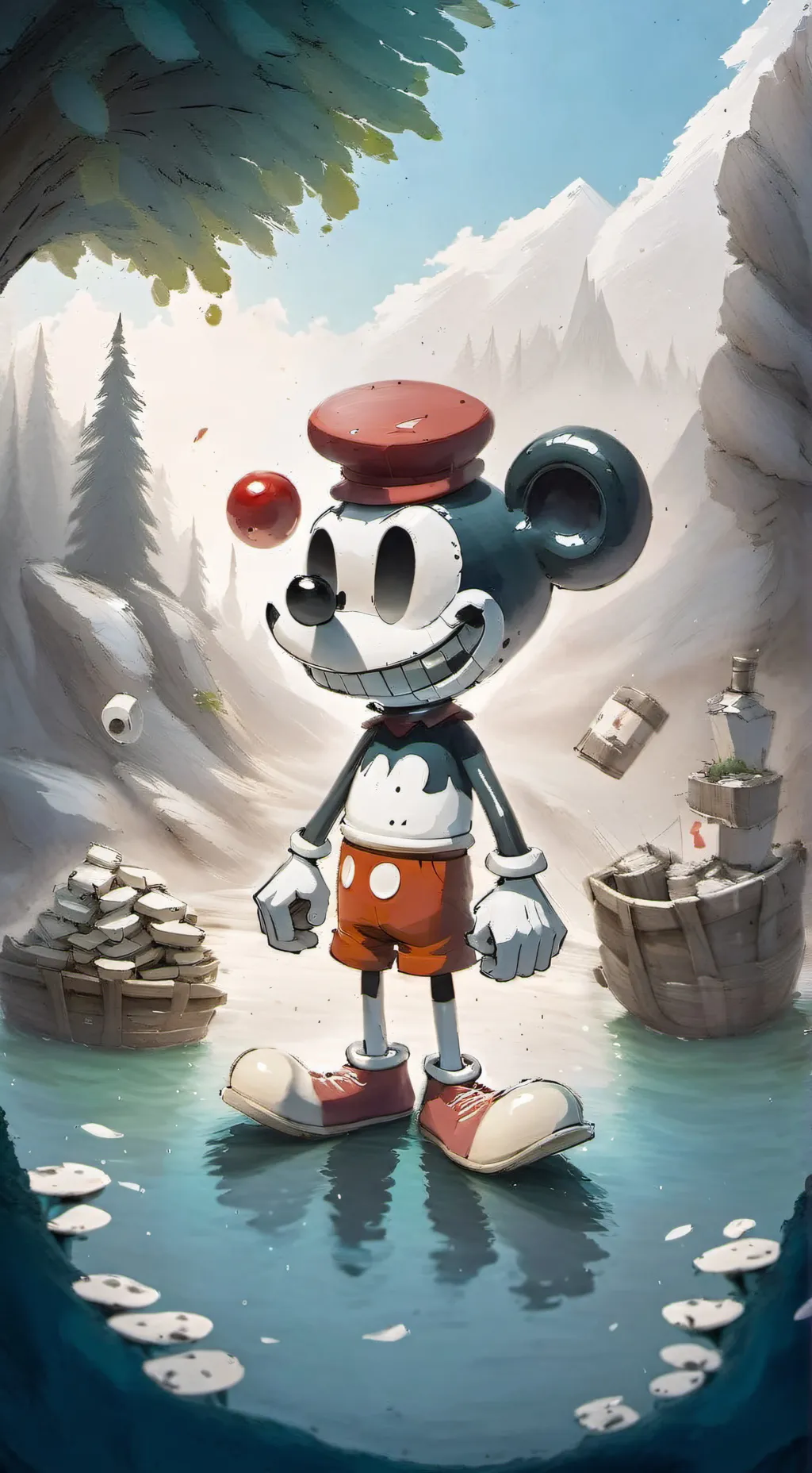 ai character: mickey mouse background