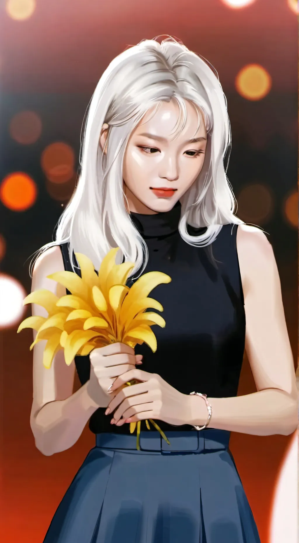 ai character: rose background