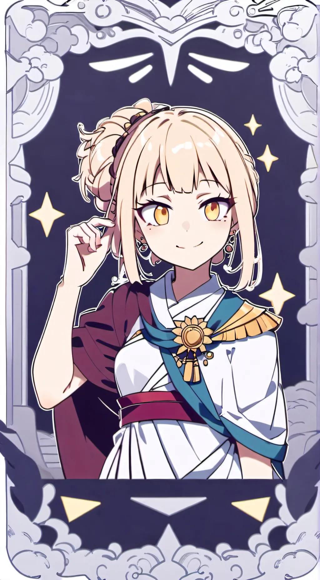 ai character: toga background