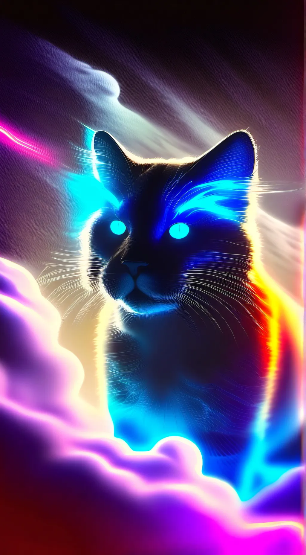 ai character: Power gem cat background