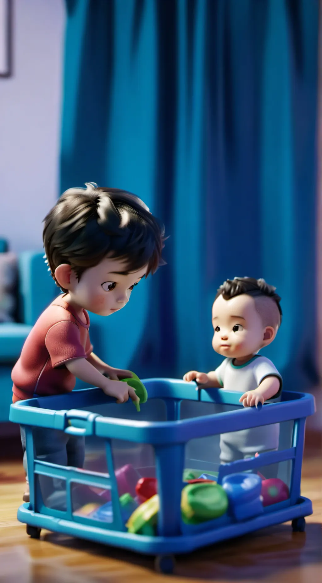 ai character: Your a toddler  background