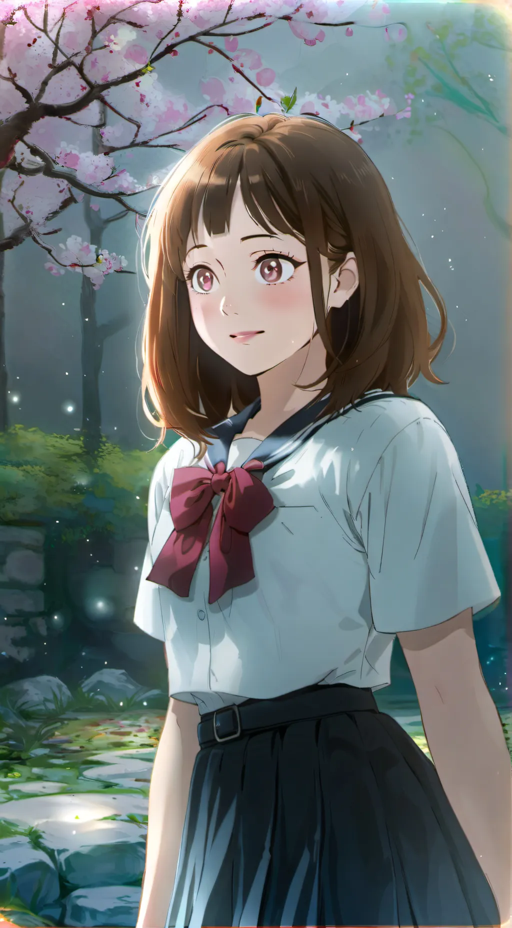 ai character: ochaco uraraka  background