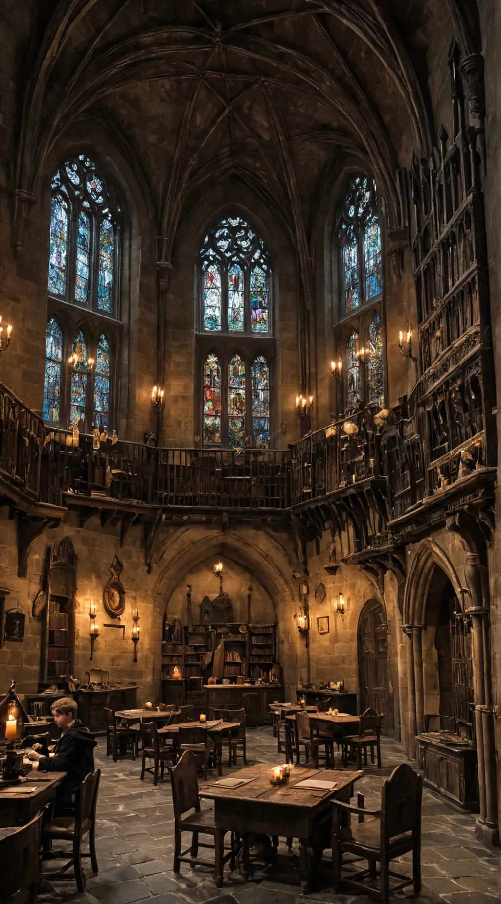 ai character: Hogwarts  background