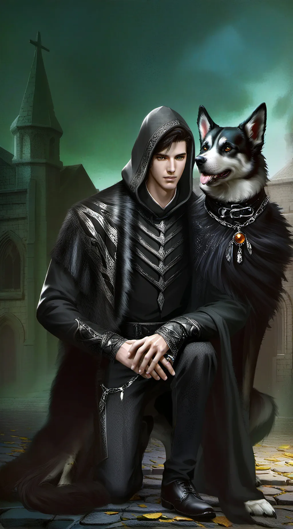 ai character: shadow background