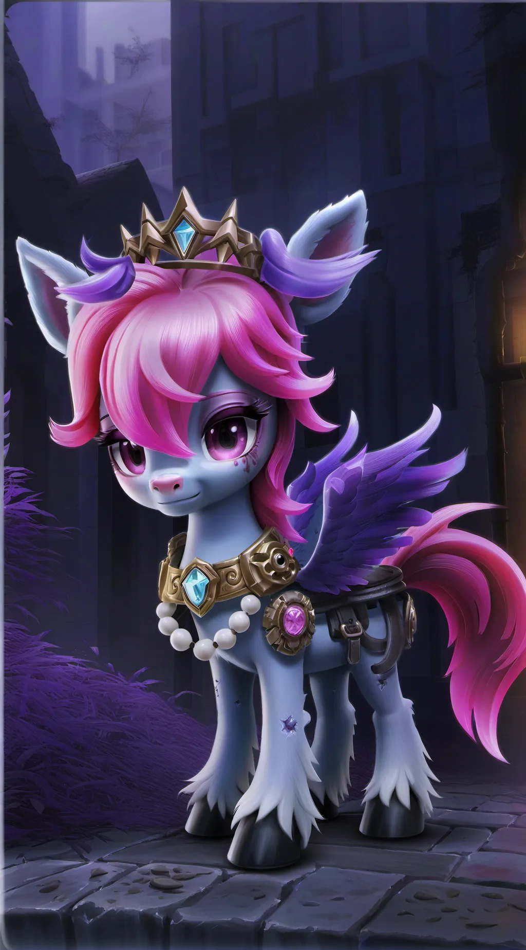 ai character: MLP rot virus background