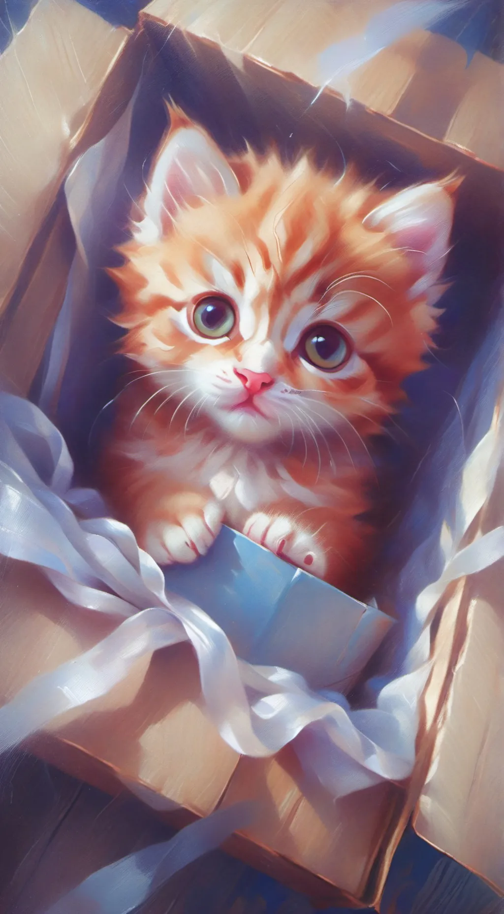 ai character: Gatita asustada background