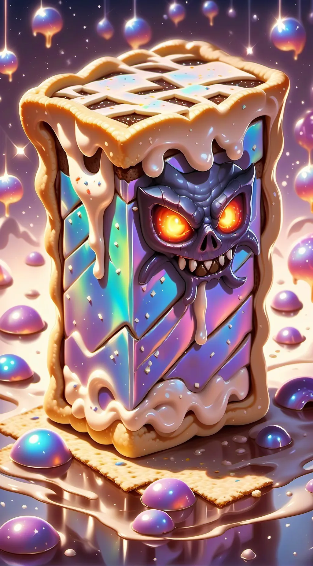 ai character: demonic Pop tart background