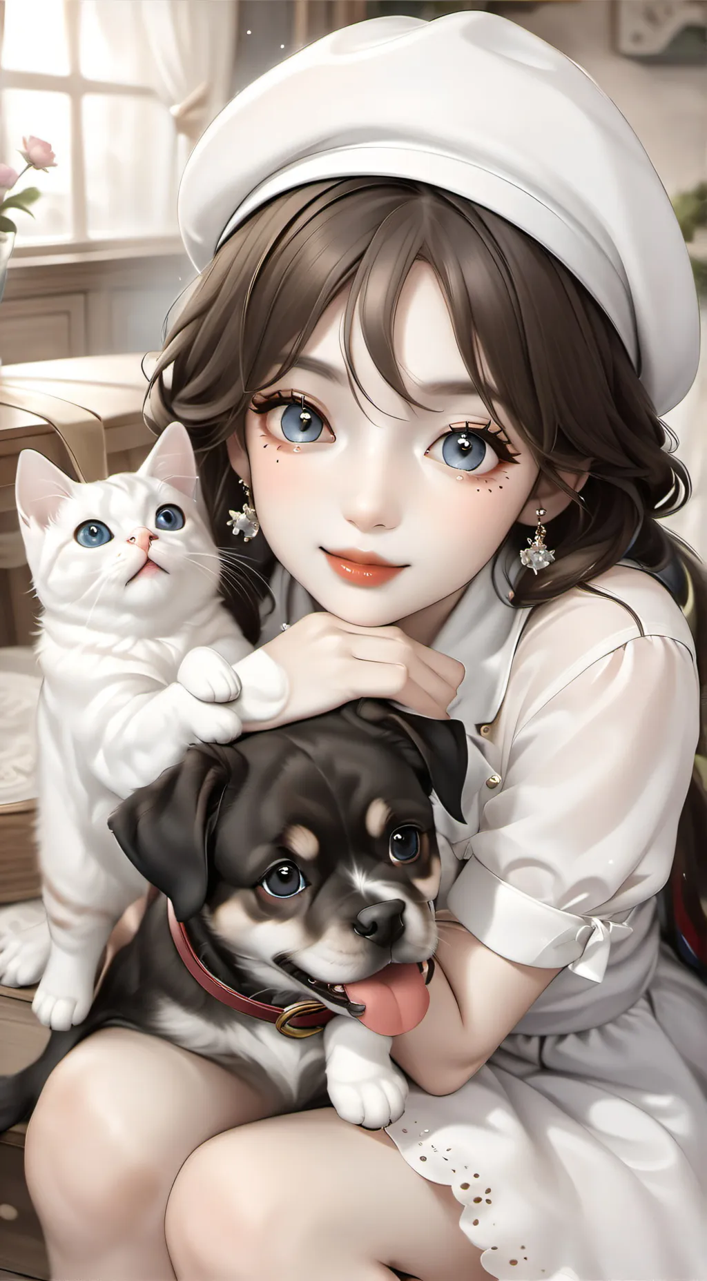 ai character: Melanie  background