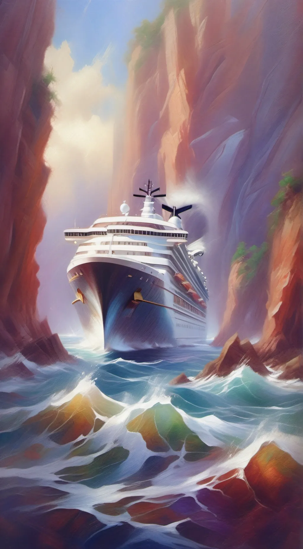 ai character: HH on a cruise background