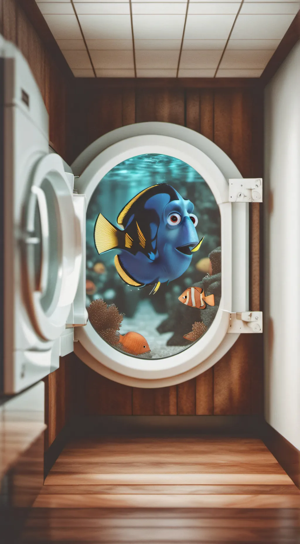 ai character: Dory In Da Dryer★ background