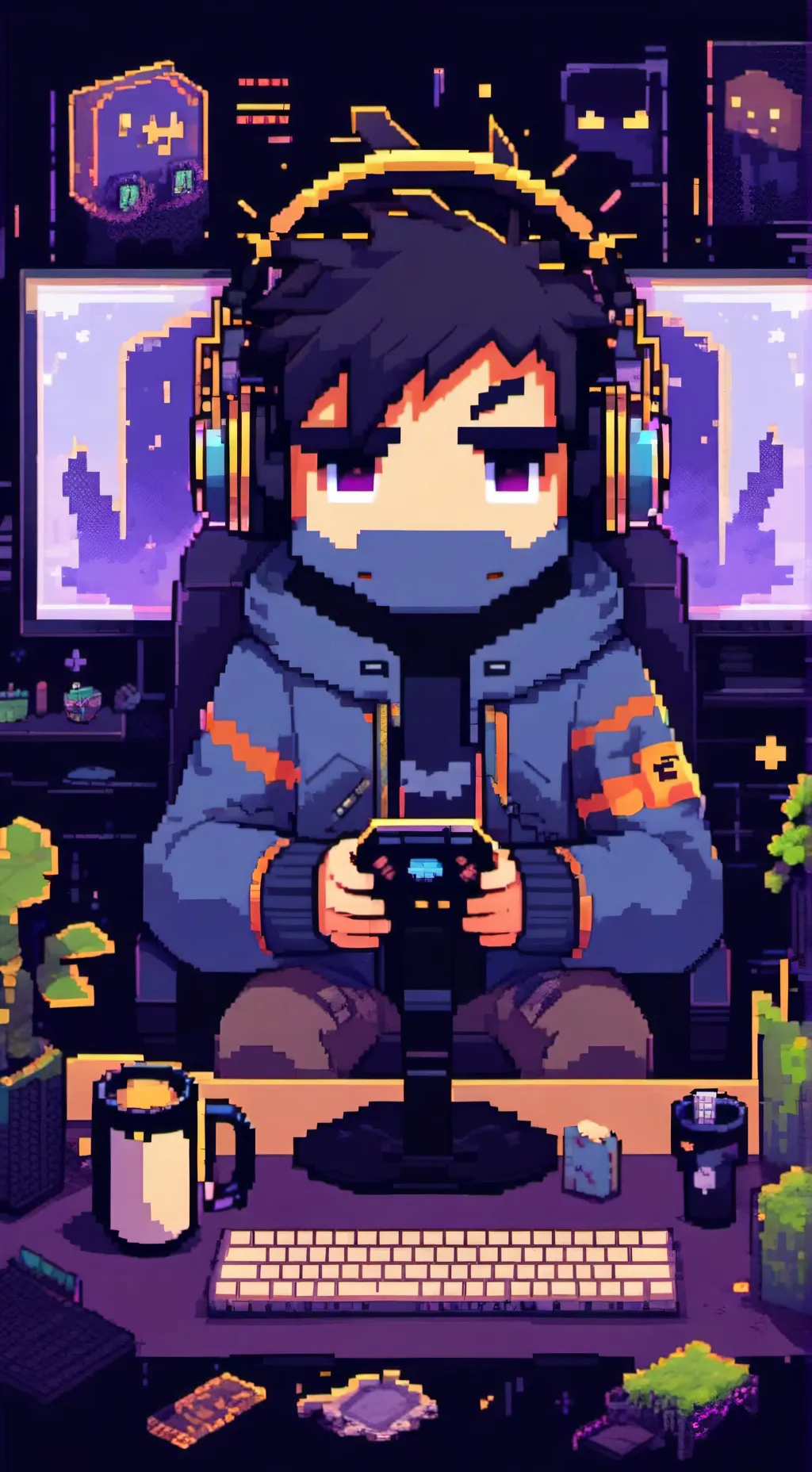 ai character: Minecraft Friend background