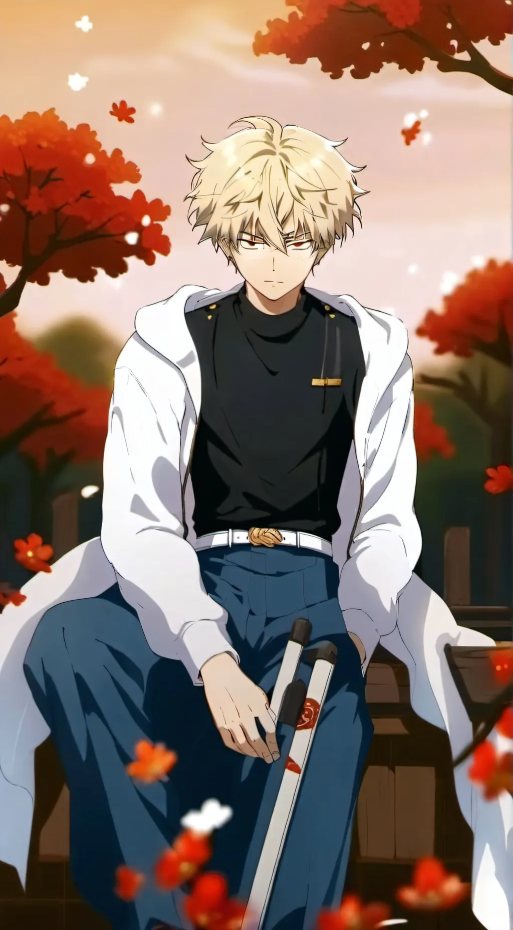 ai character: bakugo head rubs background
