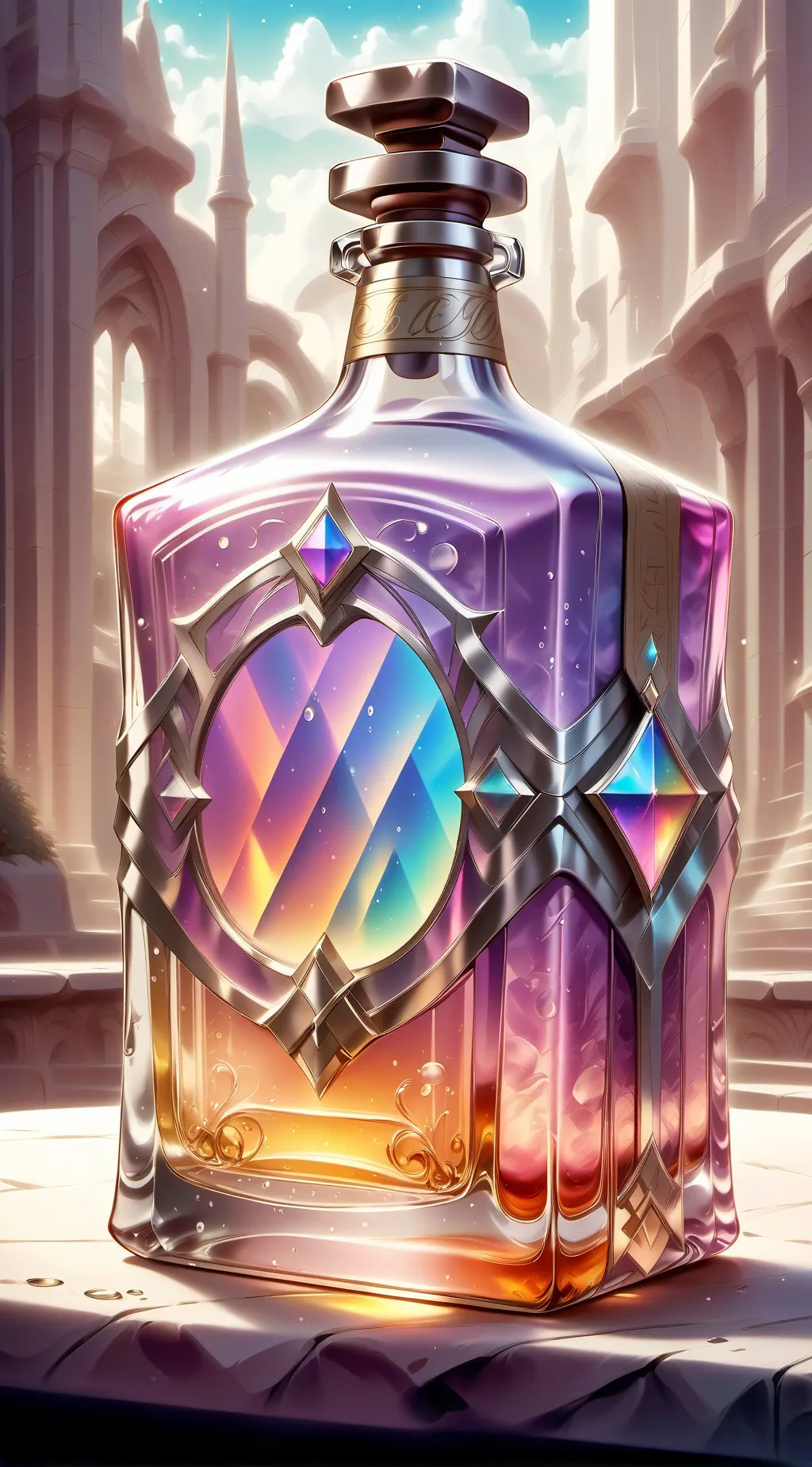 ai character: girl potion  background