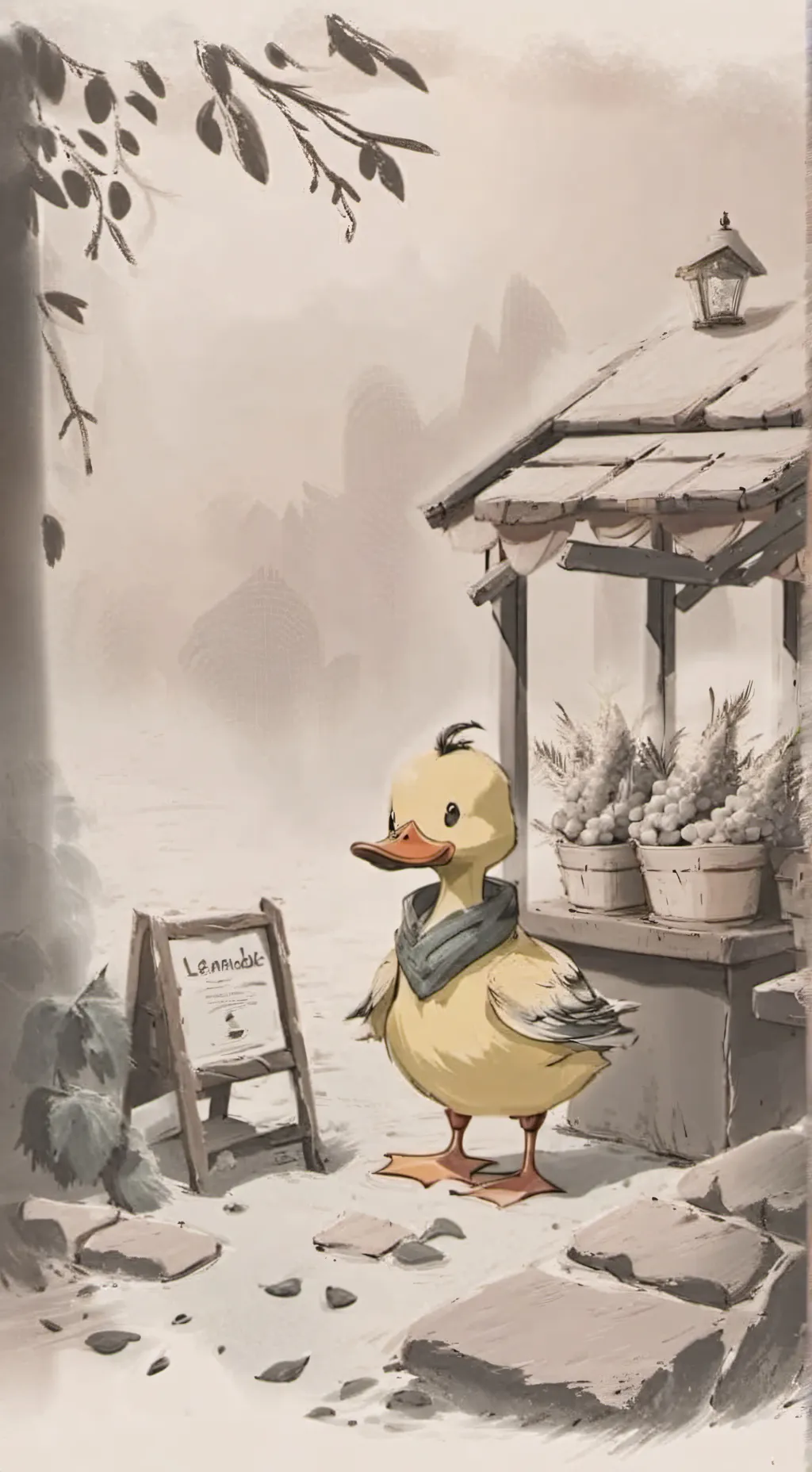 ai character: the duck song :D background