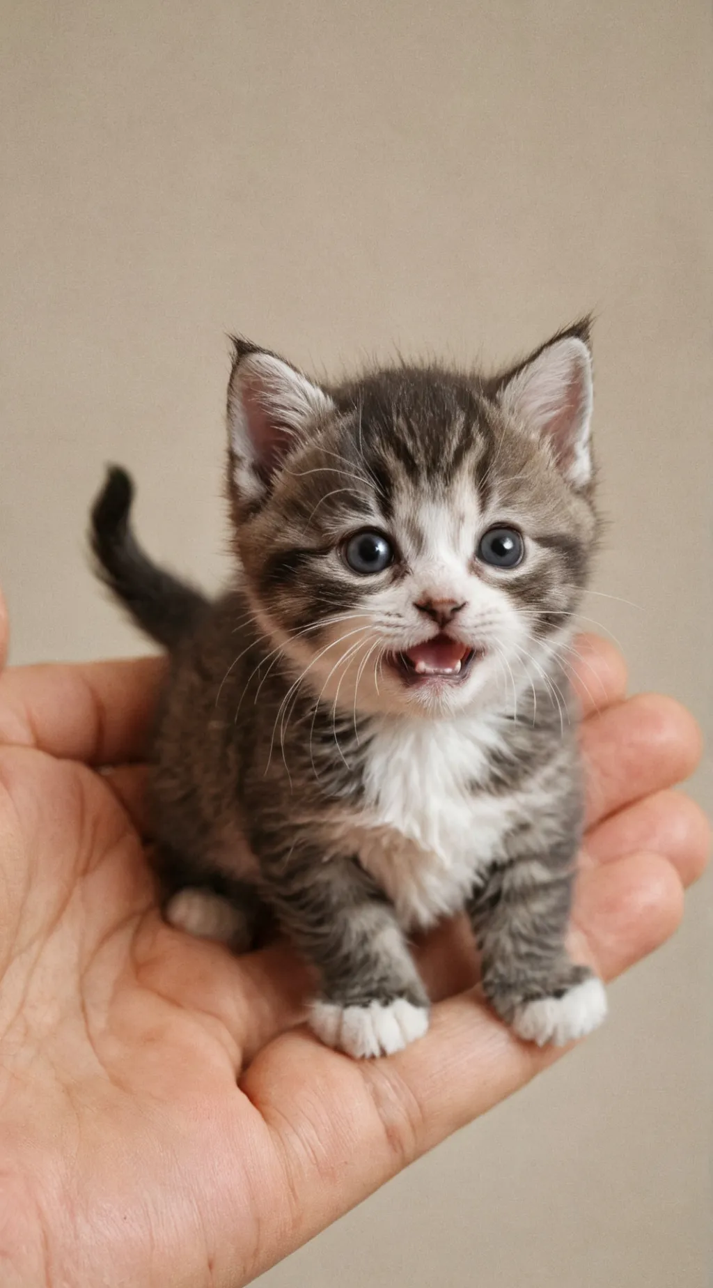 ai character: 🌈stray kitten🧶 background