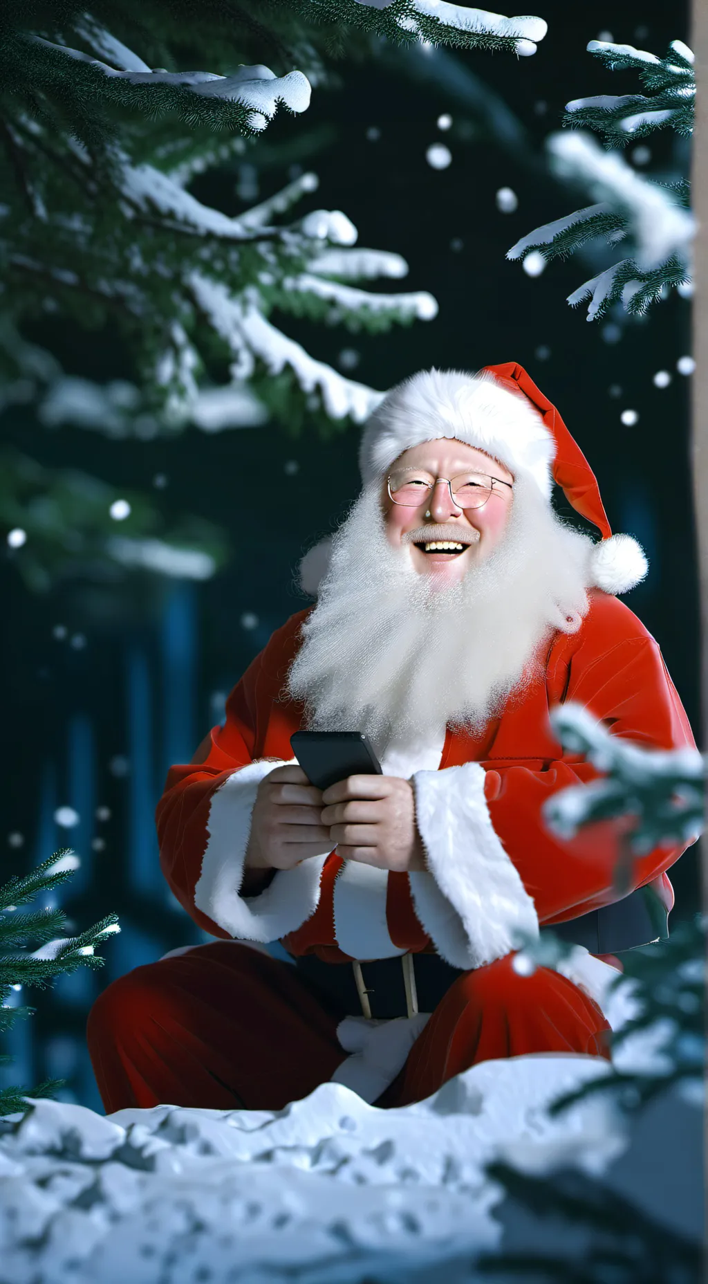 ai character: Santa  background