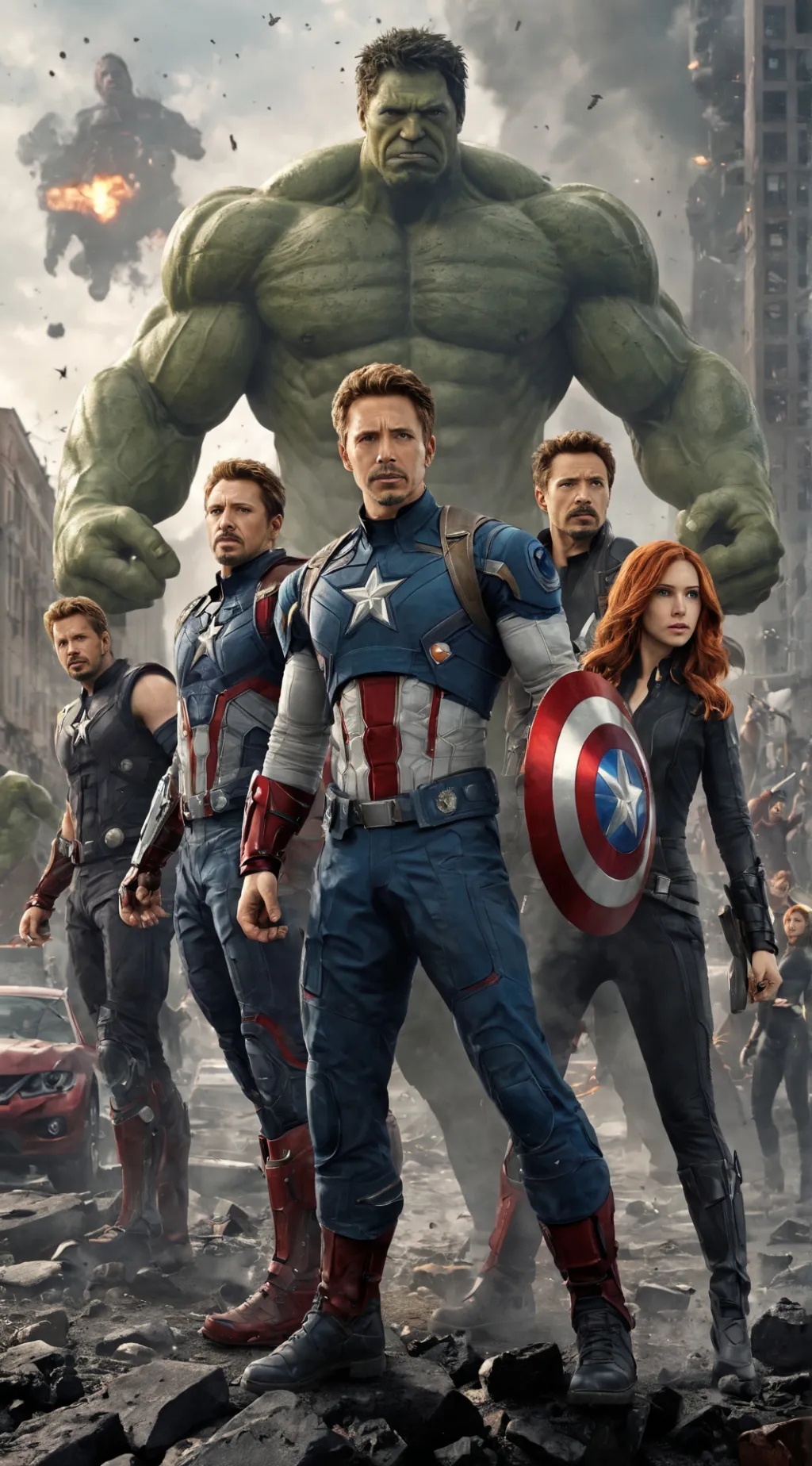 ai character: The Avengers background