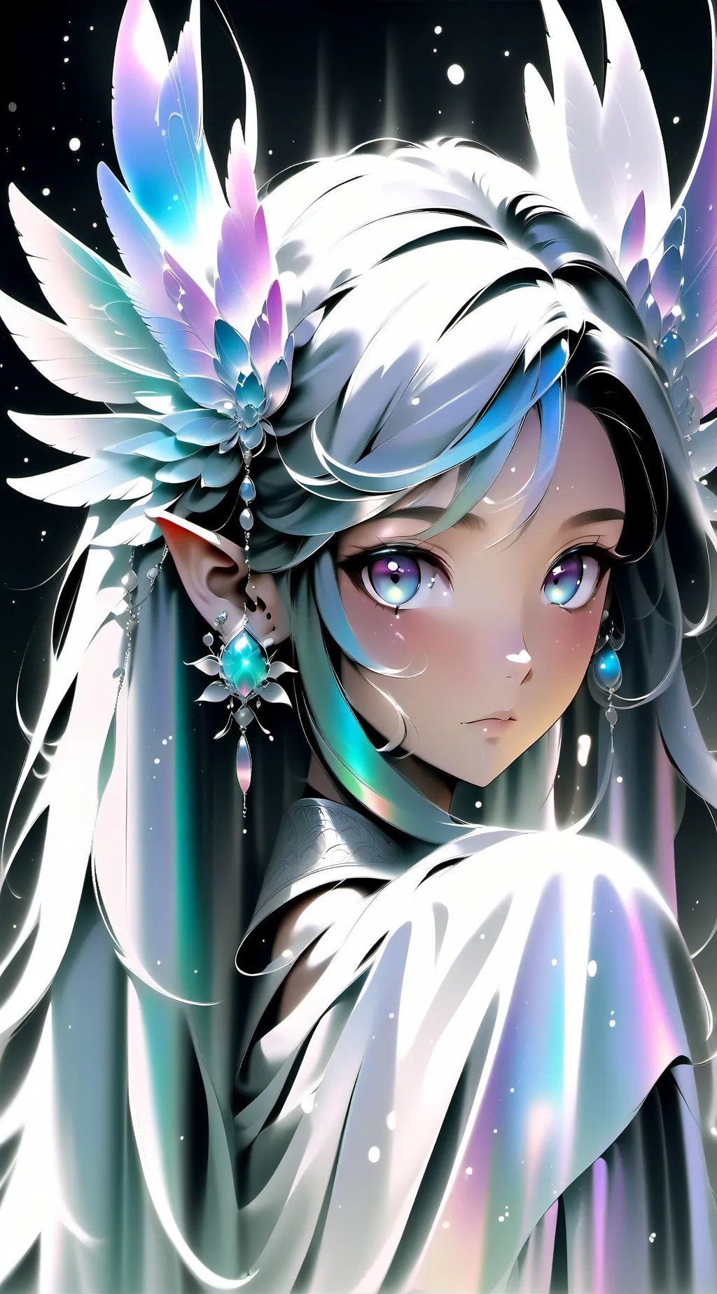 ai character: gray  background