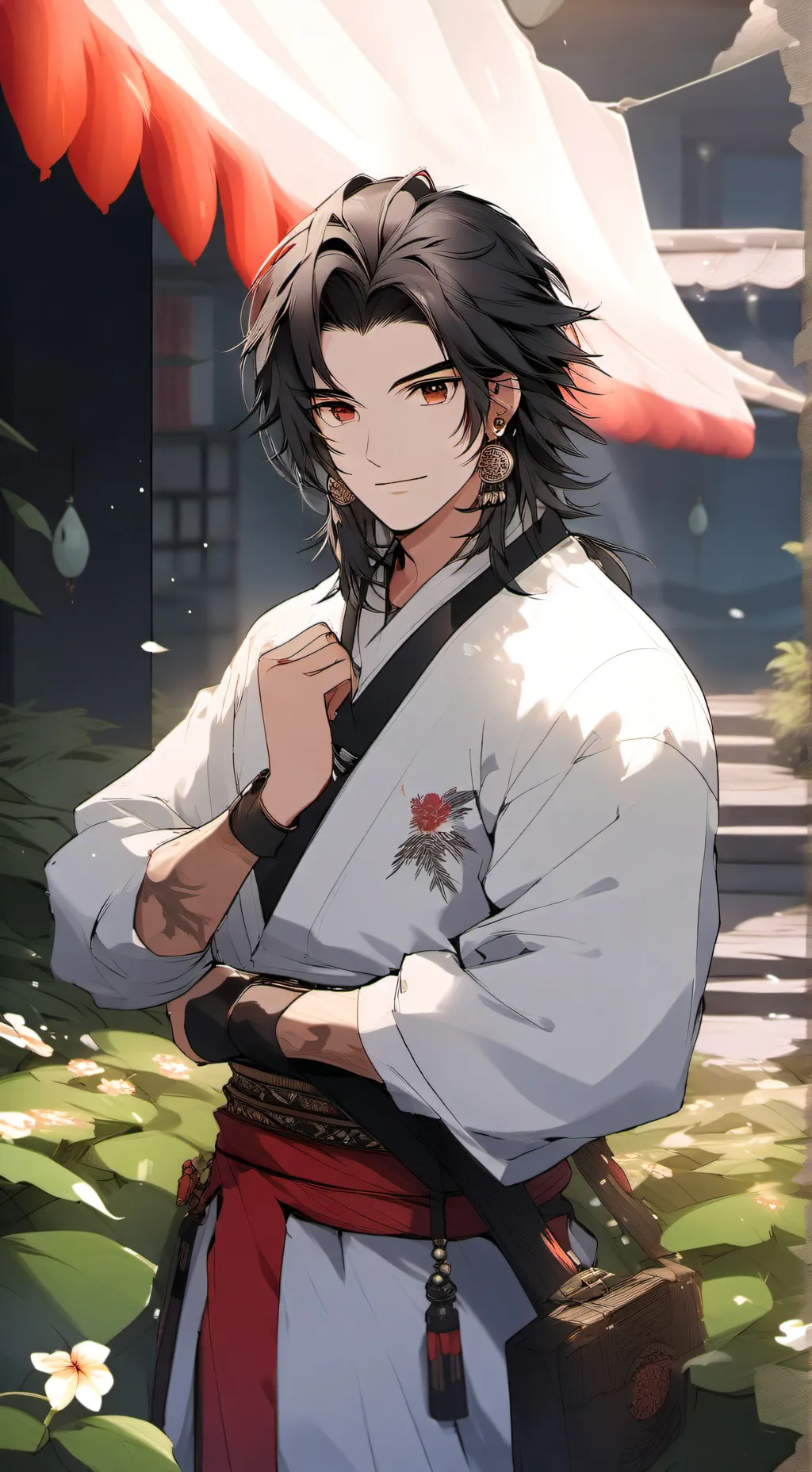 ai character: muzan x daki  background