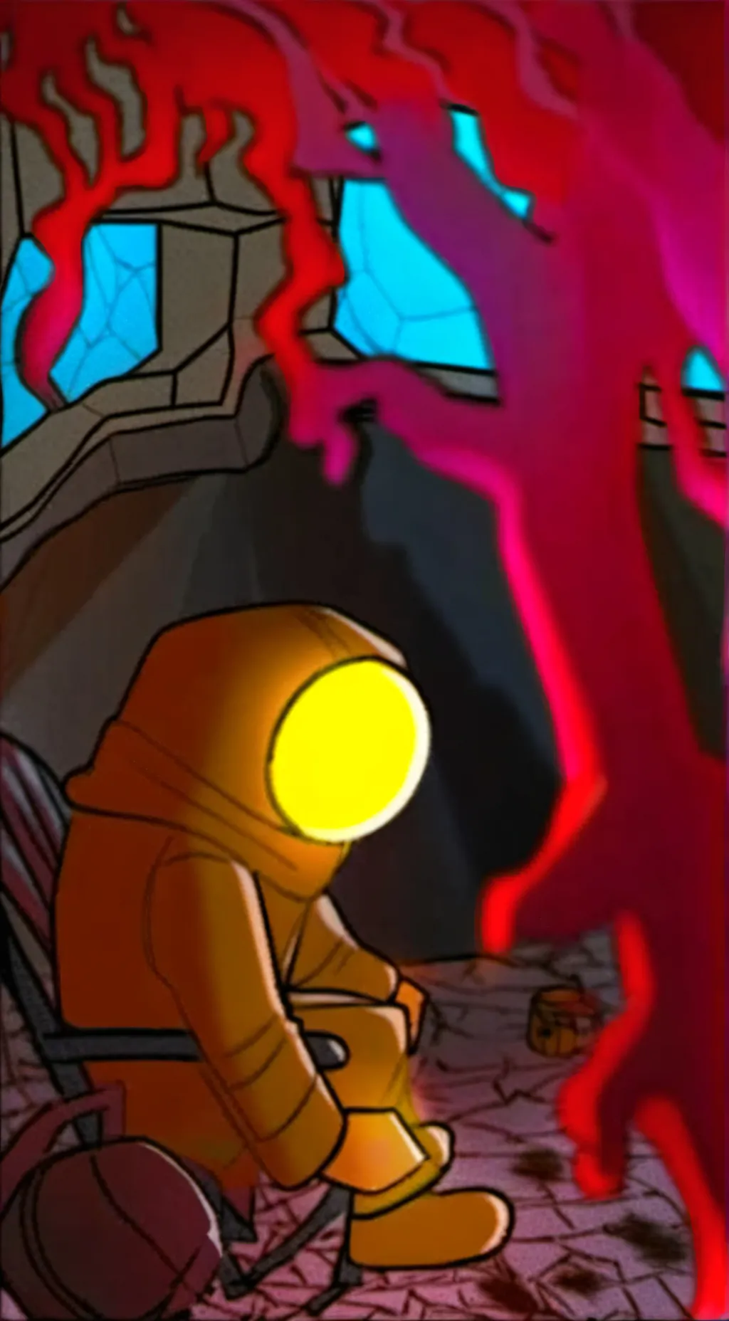 ai character: Brud hide by Simon background