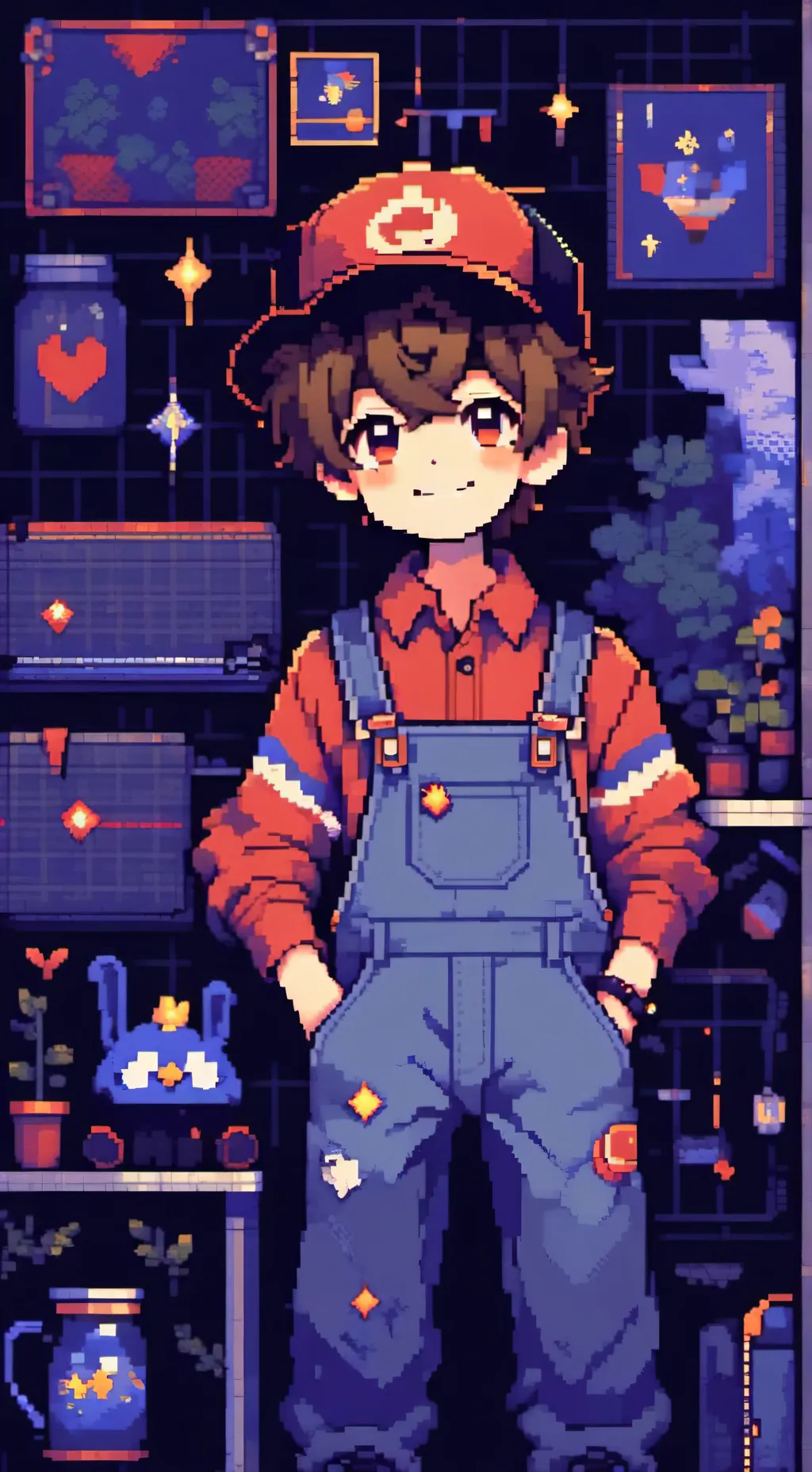 ai character: Mark/ Mario  background