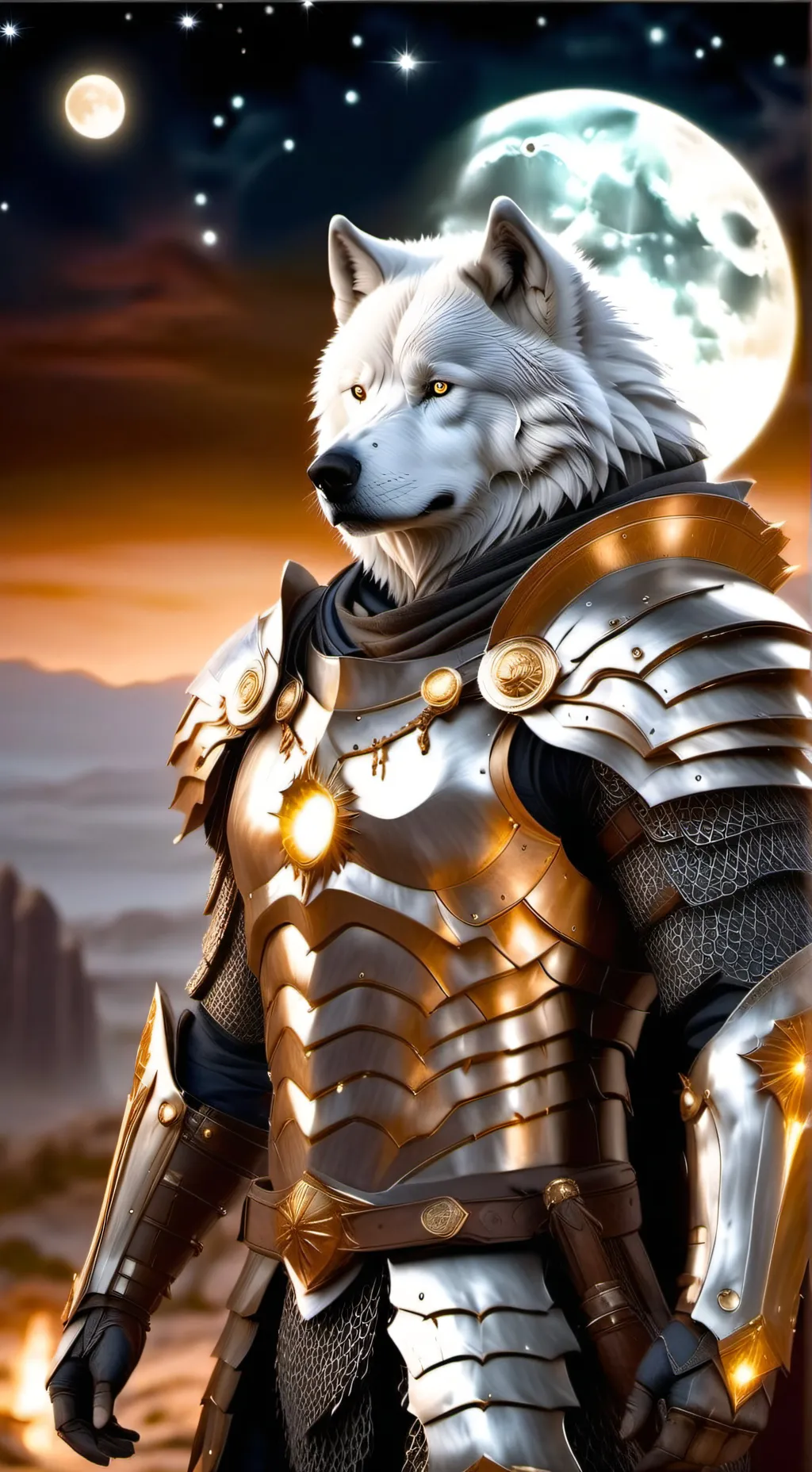 ai character: BLOOD GOD WOLF  background